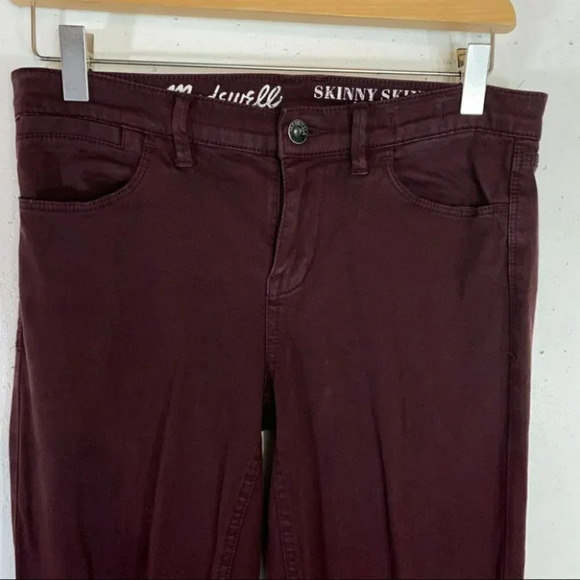Madewell skinny skinny ankle 27 maroon‎ pant Vampire Goth Dark Romantic - Picture 5 of 8
